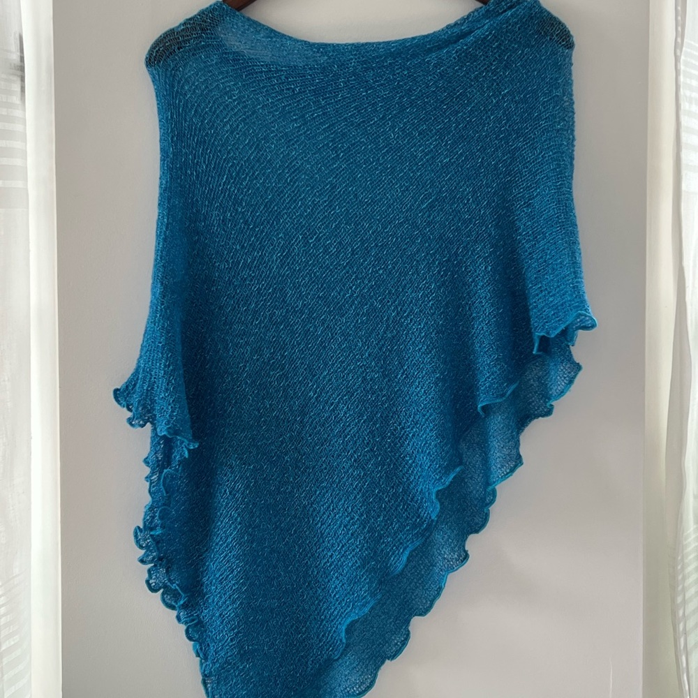Teal multi-way shawl